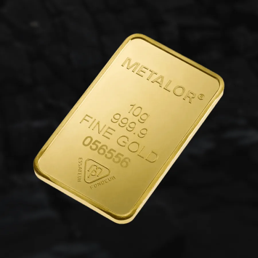 Lingot d'or 10 grammes - Metalor